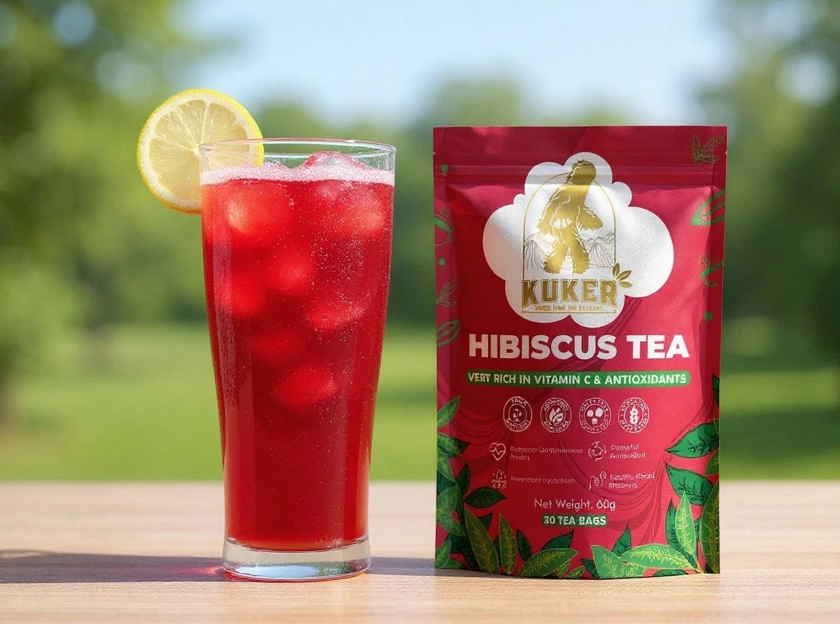 Hibiscus Tea – 30 Premium Tea Bags (50g) Caffeine-Free Herbal Infusion