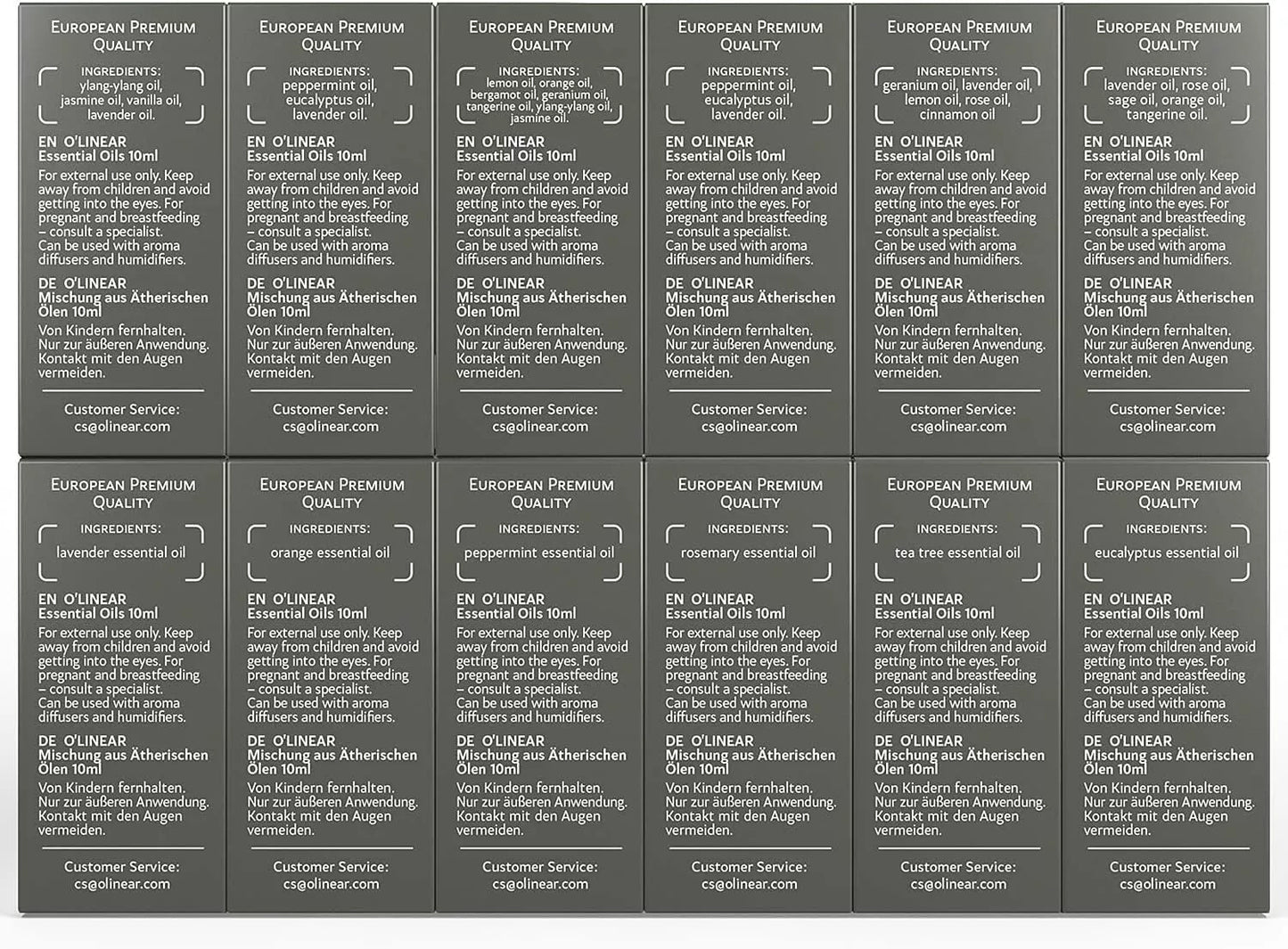 Top 12 Essential Oils & Blends Set – 12 x 10ml