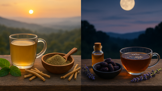 Morning vs Evening Herbs: The Best Herbal Rituals for Energy, Digestion & Sleep