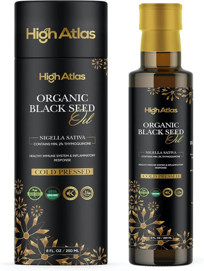 Black Seed Oil – 250ml Cold-Pressed Black Cumin Oil Nigella Sativa (Extra Virgin & Unrefined)