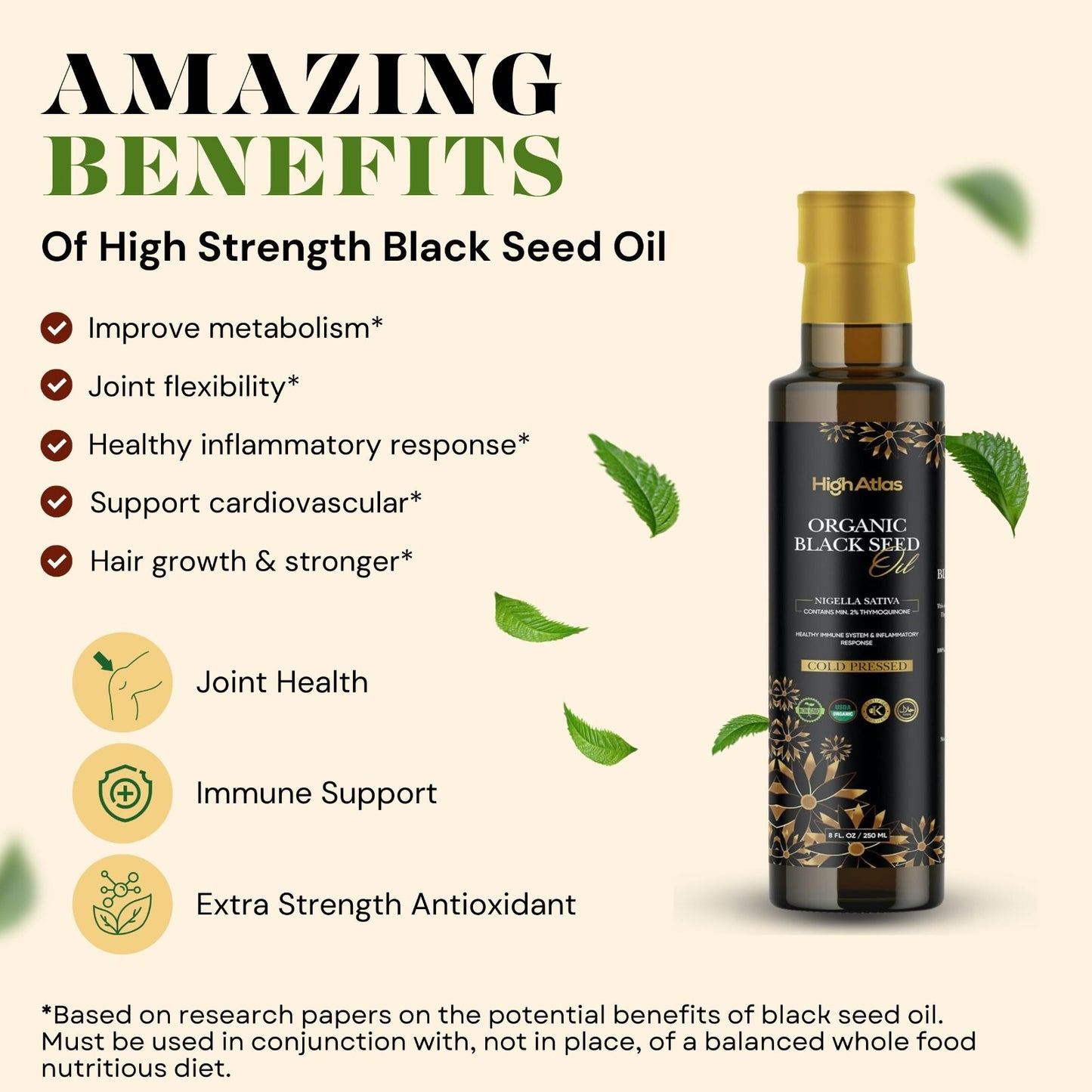 Black Seed Oil – 250ml Cold-Pressed Black Cumin Oil Nigella Sativa (Extra Virgin & Unrefined)