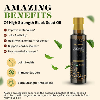 Black Seed Oil – 250ml Cold-Pressed Black Cumin Oil Nigella Sativa (Extra Virgin & Unrefined)