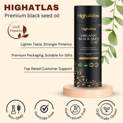 Black Seed Oil – 250ml Cold-Pressed Black Cumin Oil Nigella Sativa (Extra Virgin & Unrefined)
