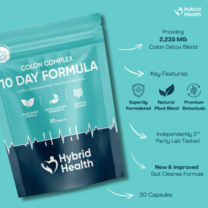 10 Day Rapid Colon Cleanse – Detox Supplement (30 High Strength Capsules)