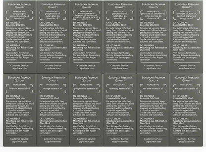 Top 12 Essential Oils & Blends Set – 12 x 10ml