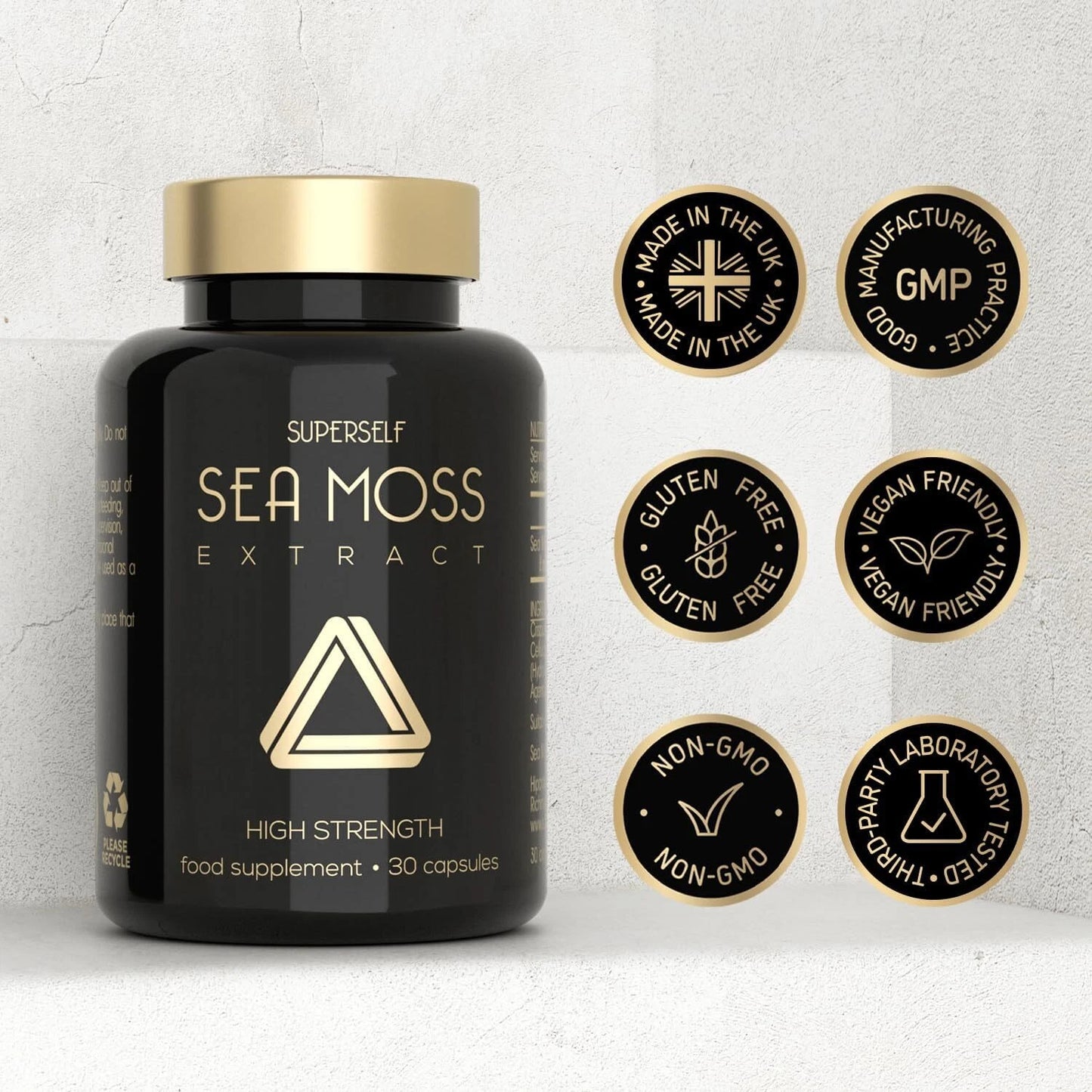 Irish Sea Moss Capsules 2000mg | High Strength | 30 Vegan Capsules | Made in UK