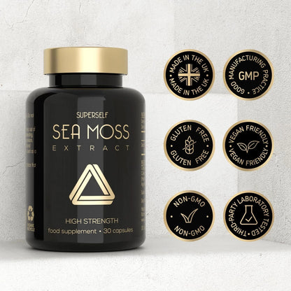 Irish Sea Moss Capsules 2000mg | High Strength | 30 Vegan Capsules | Made in UK