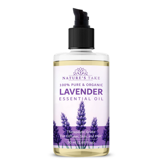 Pure Lavender Essential Oil – 100% Natural Aromatherapy – 50ml Pump Bottle
